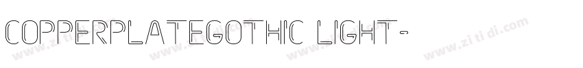 copperplategothic light字体转换